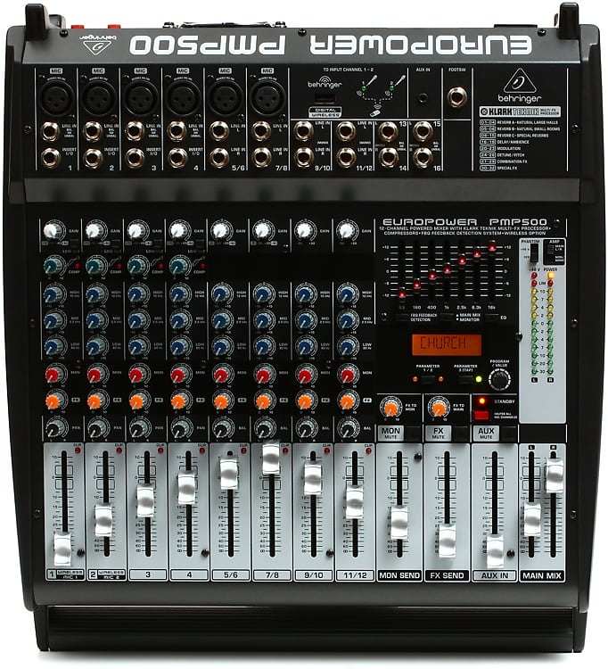 Behringer Europower PMP500 12-channel 500W Powered Mixer image 1