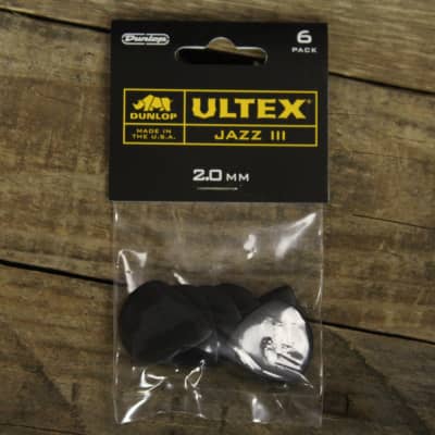 Dunlop Black Ultex Jazz III 2.0 6-Pack image 1