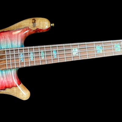 Spector USA NS-5XL Spalted Maple - Red Tide Shoreline Artisan Stain image 3