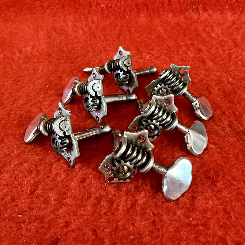 Grover StaTite guitar tuners c 1950 Nickel original Reverb