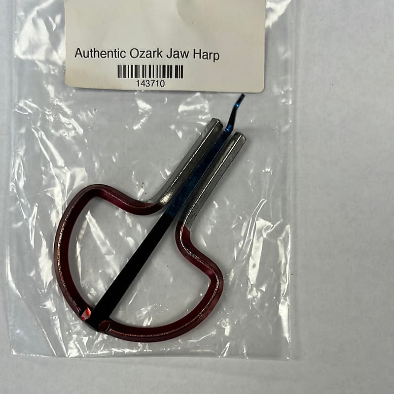 Authentic Ozark Harp ( Jaw Harp ) Red Reverb