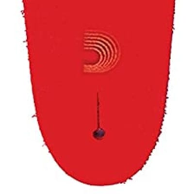 D'Addario -  Leather Guitar Strap Red 2.5" Wide, 25BL03 image 3