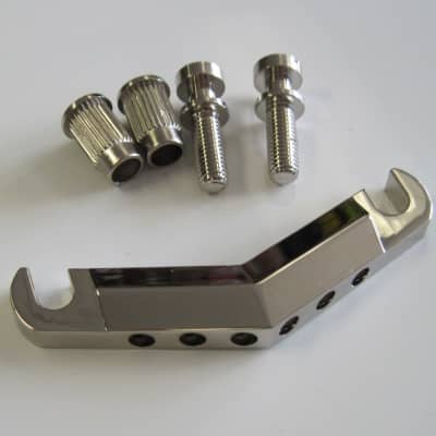Gretsch Nickel V Stoptail Stop Tailpiece with Studs and Anchors 7709343000