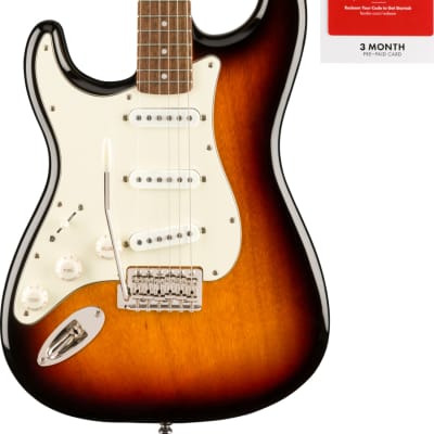 Squier Lefty Classic Vibe '60s Stratocaster, 3-Color Sunburst w/ Fender Play image 1