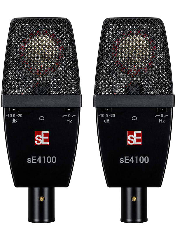 sE Electronics SE4100-PAIR Factory Matched Pair of SE4100 Large Diaphragm Condenser Microphones image 1