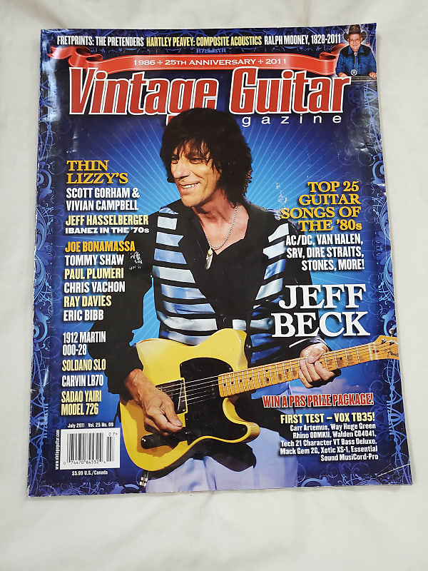 Vintage Guitar Magazine Back Issue July 2011 | Reverb