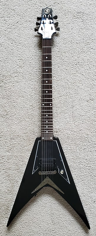 Samick SV10 Flying V Style Electric Guitar, Black Finish - New Gator Extreme Gig Bag* image 1