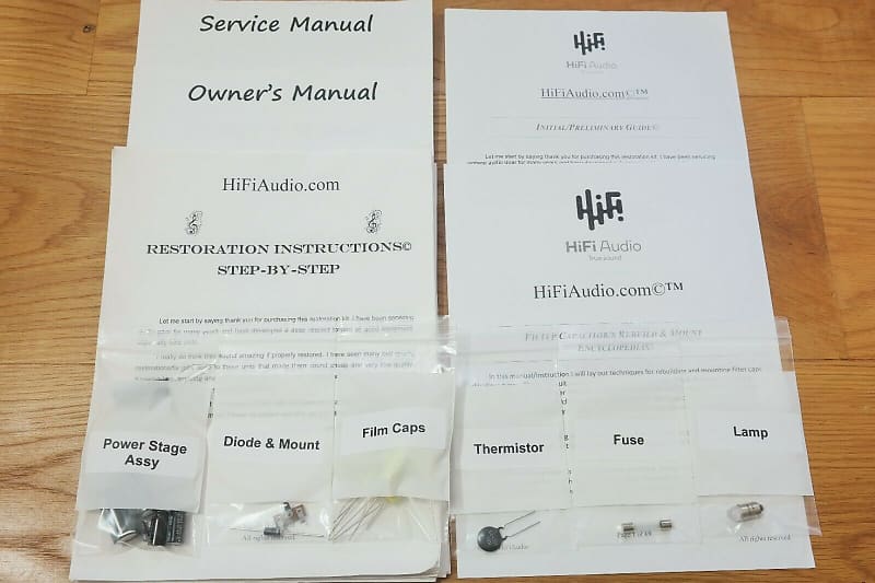 Marantz model 2A restoration kit filter capacitor repair rebuild fix  			