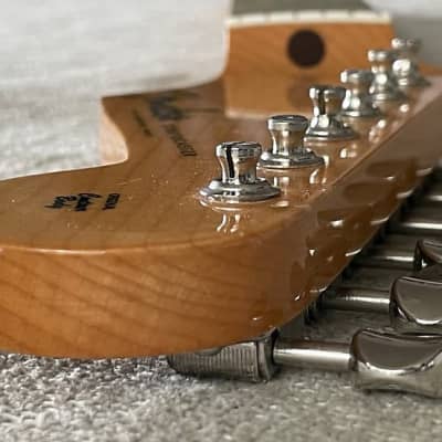 2019 Fender Stratocaster Loaded Maple Neck Staggered Tuners + F Neck Plate w Screws MIM Mexico image 12