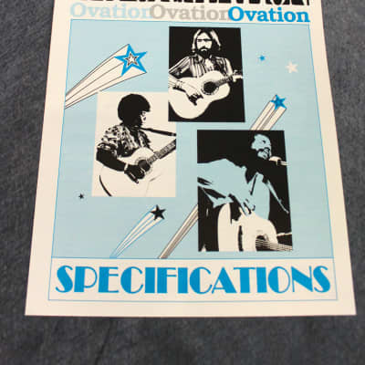 Ovation Adamas and Ovation Brochures, Specifications, Price List 1982, 1984, 1986 image 13