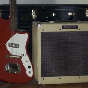Airline, Peavy Bobcat 2 Pickup Electric,Classic 20 Tube Amp Early to Mid 60's, Modern Amp Red Guitar, Tweed Amp image 1