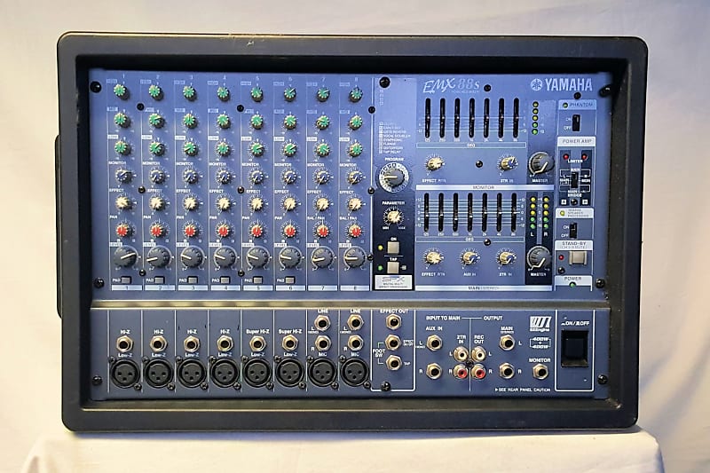 【カフェライブに最適】YAMAHA ヤマハ　8CHパワードミキサー　EMX88S YAMAHA EMX88S 400W パワードミキサー ｜中古 山陽電子商会 第弐
