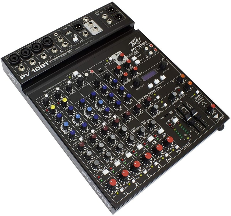 Peavey Model PV 10 BT 8 Channel Compact Mixer with Bluetooth - DJ - PA - Church image 1