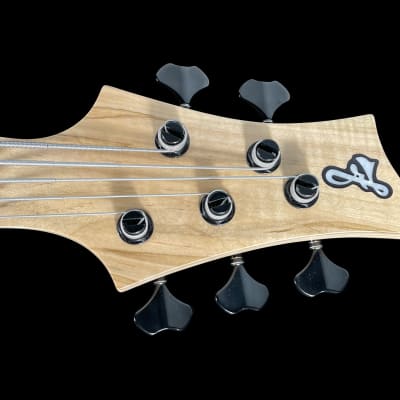 2022 F Bass BN5 Deluxe 5-String Bass with Spalted Maple Top Swamp Ash Body & Active EQ  ~Natural image 10