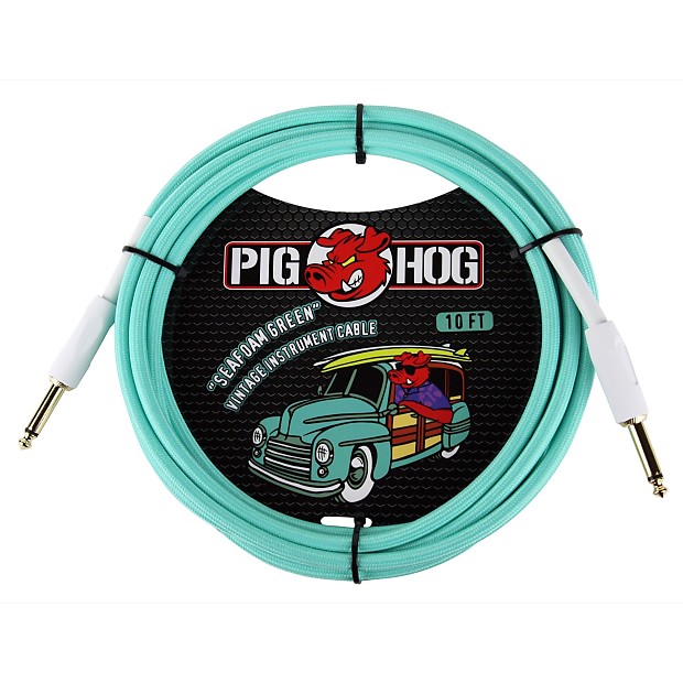 Pig Hog PCH10SG Vintage Series 1/4" TS Instrument Cable - 10' image 1