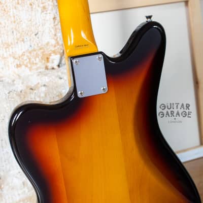 2002 Fender Japan Jazzmaster 62 Vintage Reissue 3-tone Sunburst offset guitar - all original CIJ image 12