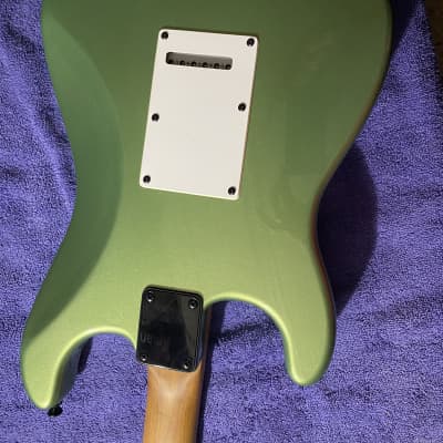 Kaufman Custom Guitars Strat S-type H 2023 - Moss Metallic Mint olive green image 8