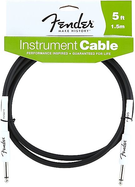 Fender Performance Series Instrument Cable, 5', Black 2016 image 1