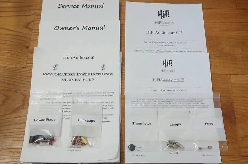 Harman Kardon A224 restoration kit filter capacitor repair rebuild fix  			