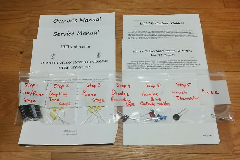 Fisher x100-2 restoration kit filter capacitor repair rebuild fix  			