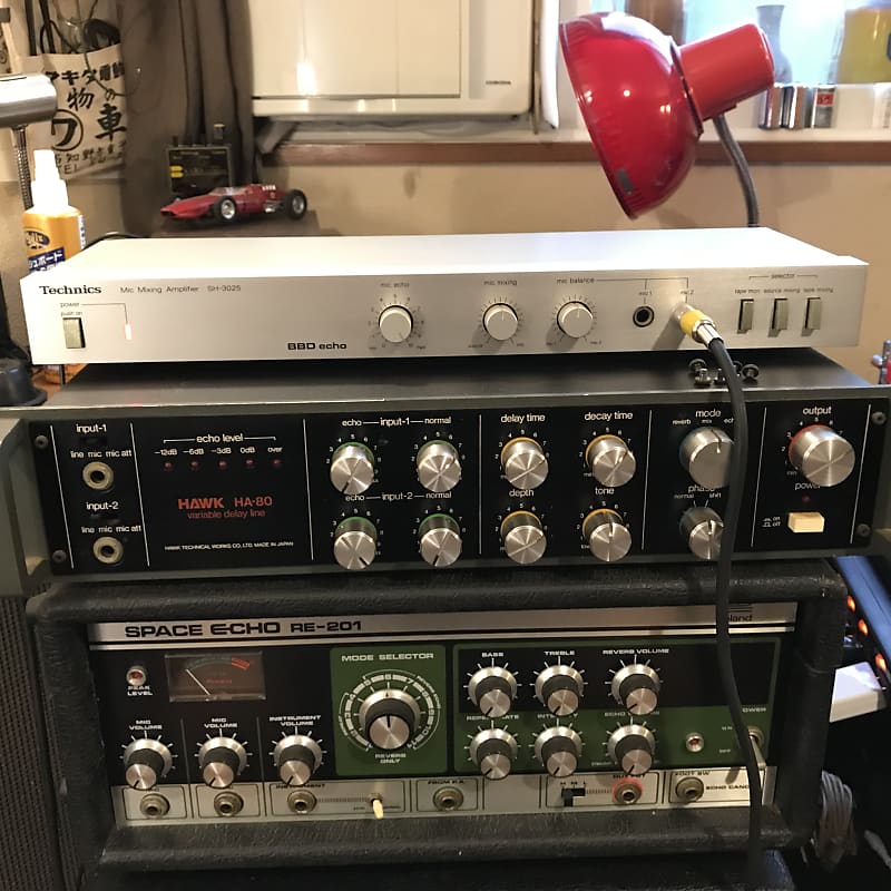 1970s Technics SH-3025 BBD echo mic mixer - bucket brigade