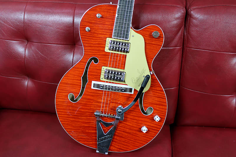 Gretsch G6120TFM-BSNV Brian Setzer Signature Nashville® Electric Guitar - Orange Stain W/ Case MINT image 1