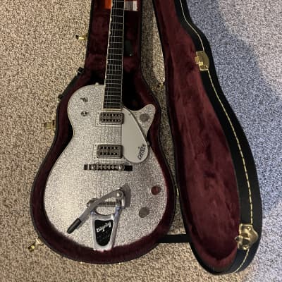 Gretsch G6129T-59 Vintage Select '59 Silver Jet with Bigsby 2018 - Present - Silver Sparkle for sale