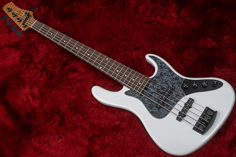 new】Kikuchi Guitars / Custom Bass 5 / snowflake whilte pearl | Reverb