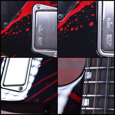 ESP USA Custom Shop M-II DX Blood Splatter 2024 w/OHSC (B-stock) image 12
