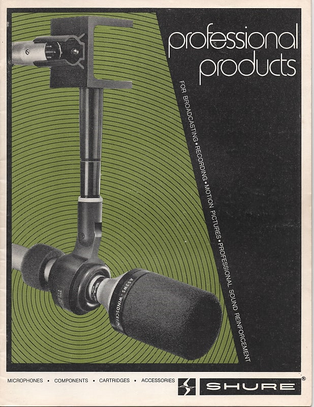 Shure Professional Products Catalog 1973 Reverb