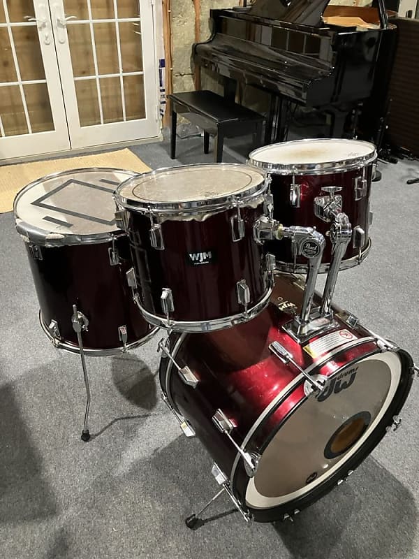 WJM Percussion 5piece drum kit 1995 Wine Red Reverb