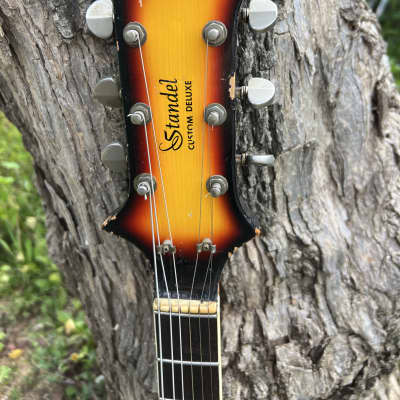 1960s Standel Custom Deluxe Sunburst Solid-body Electric Guitar with Hardshell Case image 3