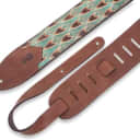 LEVYM4WP004 3" Wide Embossed Leather Guitar Strap