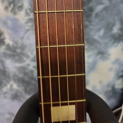 Vintage 1970 Sears and Roebuck by Harmony Atomic Logo Stella 3/4 Student Parlor Guitar New Strings Redburst Original Gigbag image 5