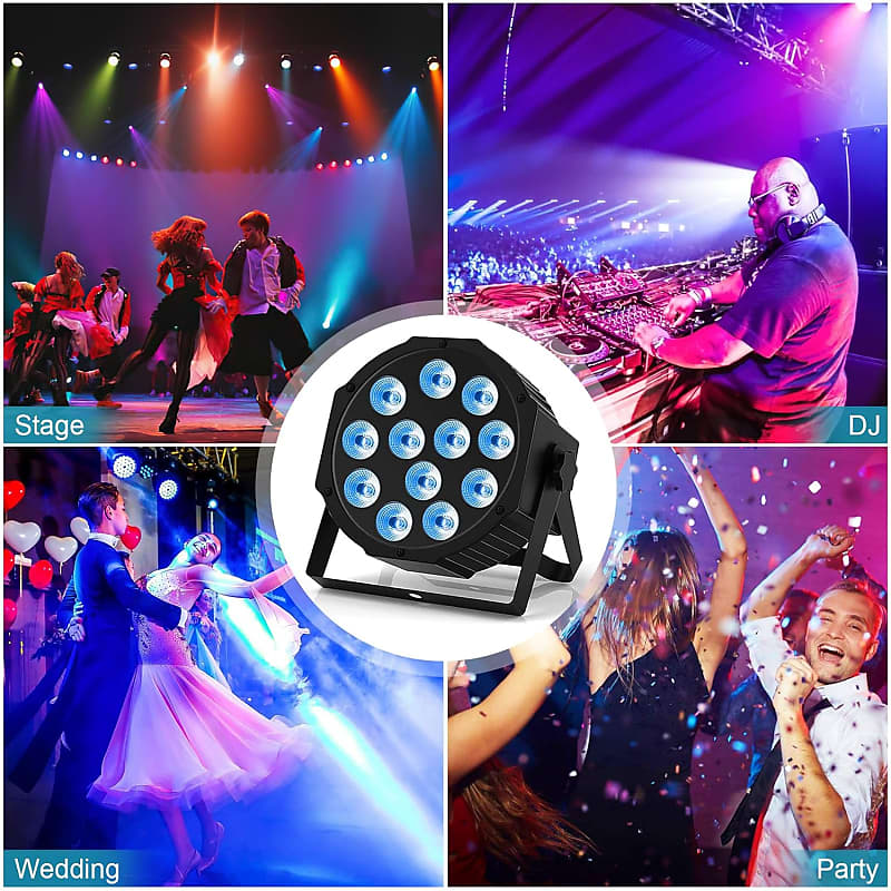 Rechargeable Black Lights For Glow Party Halloween Battery Powered Portable  Black Light Dmx Sound Activated Control 36 Led Uv Wireless Uplights For  Glow In The Dark Parties Dj Disco Events Bar