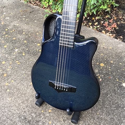 2018 Emerald X7 Carbon Fiber Acoustic Guitar 12 fret Dark Blue Custom new design