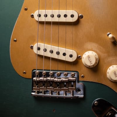 Fender Custom Shop Limited Edition Roasted "Big Head" Stratocaster - Faded Aged Sherwood Green Metallic image 10