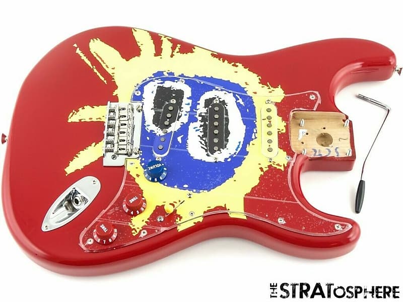 '21 Fender Screamadelica Stratocaster Strat LOADED BODY, Guitar Red Yellow Blue image 1