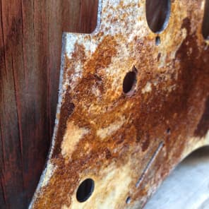 Rusted Relic Hendrix Voodoo Stratpickguard, Red/ Rust recycled metal 6is9 image 6