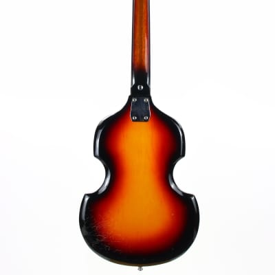 4.6 Pounds! 1960s Sekova Japan Beatles Violin Shaped 6-String Teisco Guitar - Gold Foil Pickup! GREAT PLAYER! image 10