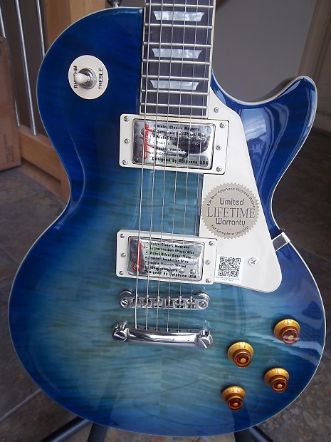 Epiphone les paul ocean blue top