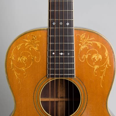 Washburn  Model 5238 Deluxe Flat Top Acoustic Guitar (1930), ser. #1231, original black chipboard case. image 13