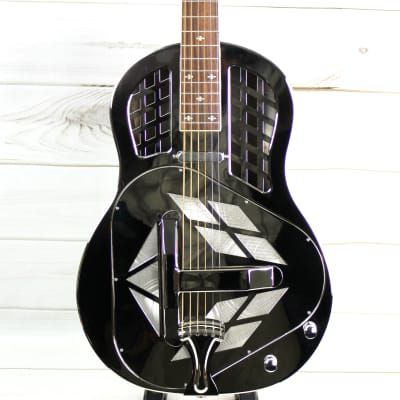 Royall Resonators Trifecta Bright Nickel Brass Body Tricone Resonator with Pickup for sale