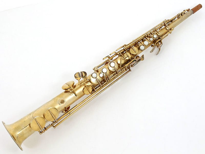 PAN AMERICAN Soprano saxophone 58M, gold plated finish [SN Reverb
