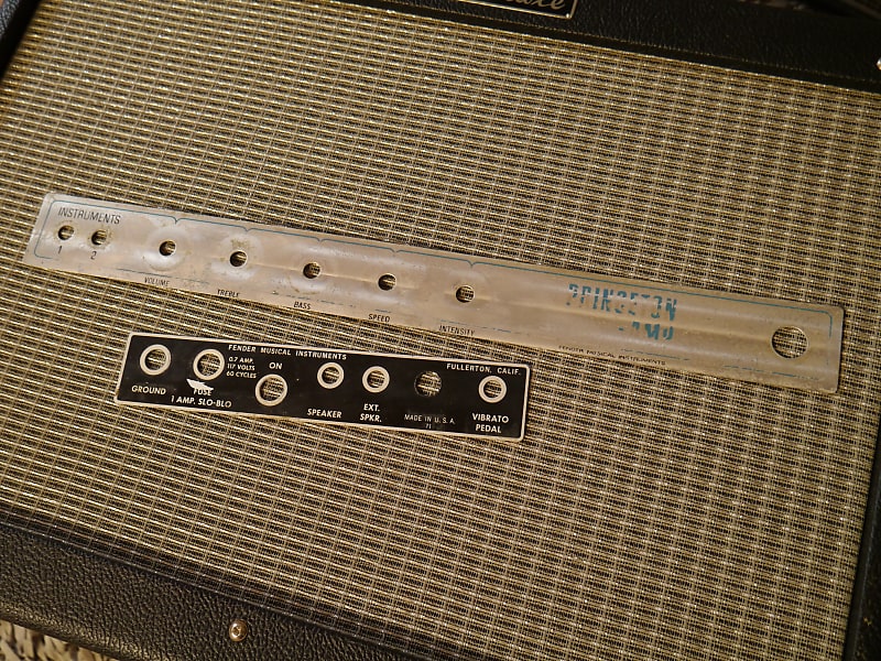 1969 Fender Princeton Amp Faceplate & Backplate | Reverb