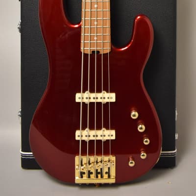 2022 Charvel Pro-Mod San Dimas 5-String Bass JJ V Candy Apple Red w/OHSC image 1
