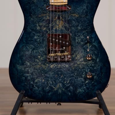 Fibenare Guitars Roadmaster '56 24-Fret Guitar w/Hard Case - Blue Tortoise / Maple Burl image 5