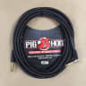 Pig Hog 20' Right Angle Vintage Series Woven Instrument Guitar Cable 20ft Black Lifetime Warranty
