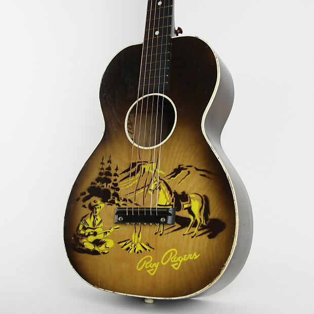 1950s Harmony Silvertone H600 Roy Rogers Guitar Sunburst w/Graphics