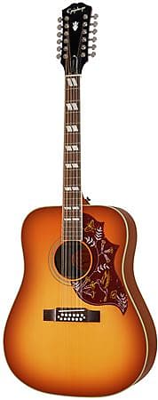 Epiphone Hummingbird 12-String Acoustic Electric Guitar Aged Cherry Sunburst image 1
